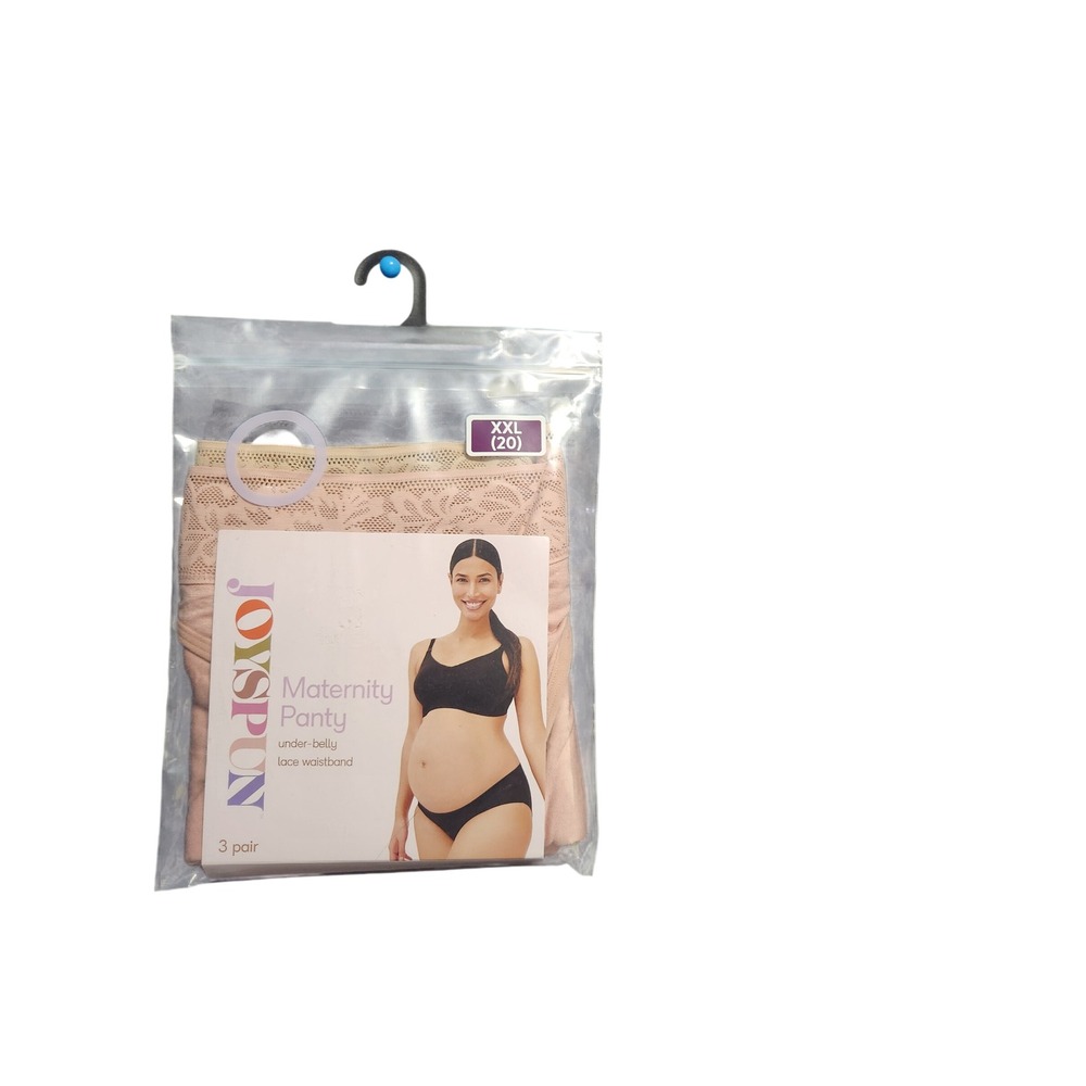 Joyspun Maternity Panty 3 Pack XXL 20 Under Belly Lace Waistband Bikini Multi